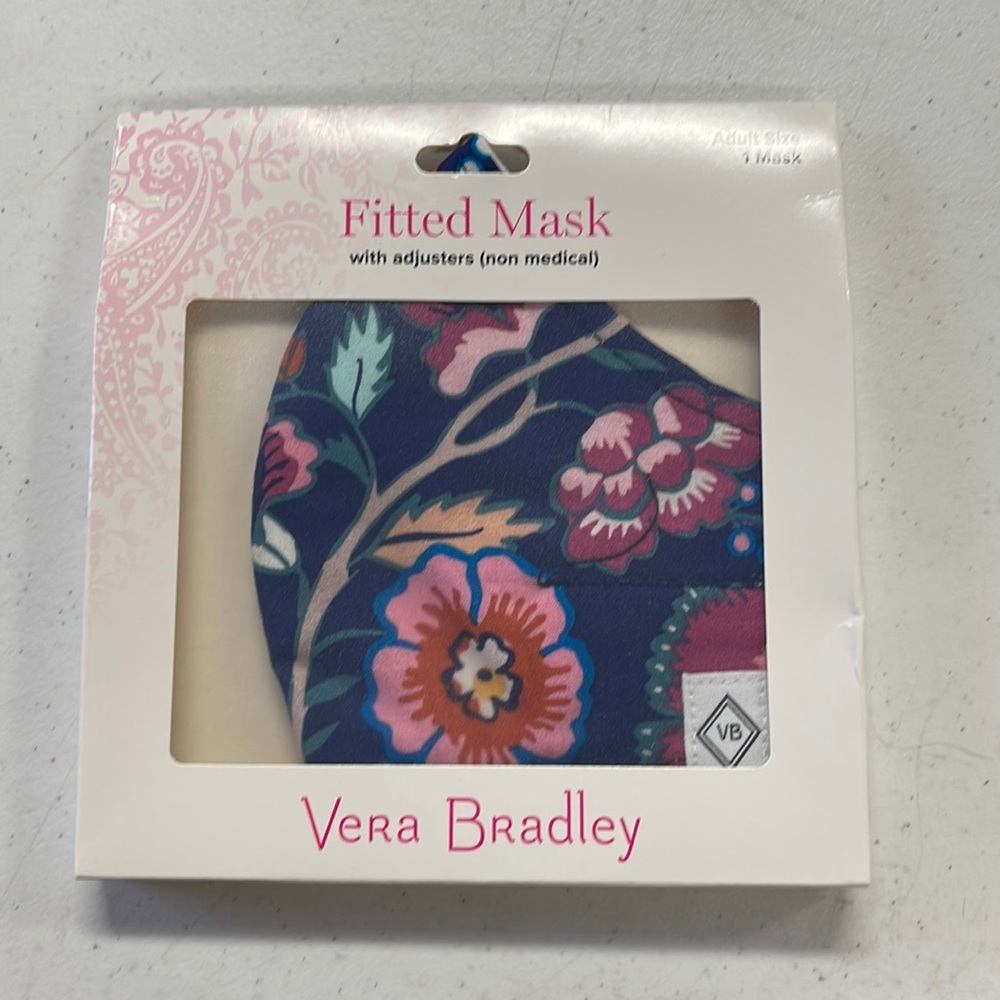 Vera Bradley Foxwood Blue Floral Face Mask NWT